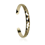 Ladies Bracelet Gold 18 Karat 6mm Snake Skin Texture Kings yellow Gold Cuff Bracelet