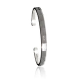 Cuff Bracelet Sterling Silver fine faceted glossy sterling silver cuff bracelet