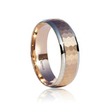 Mens Ring Gold 18 Karat Matte Hexagon Tex