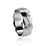 18k White gold Men's Ring Snake Skin Textured White Gold Ring with Comfort Fit