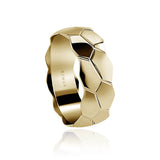 Men's Wedding Rings 18 Karat Snake Skin Textured yellow Gold Ring with Comfort Fit