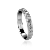 Unique Men's Wedding Band 18 Karat Crown Shape Yellow Gold Two Tone Ring with Comfort Fit