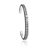 Unisex Bracelet 18 Karat Spikes White Gold Cuff Bracelet