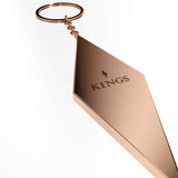 kings luxury keychain made with rose,yellow and white gold