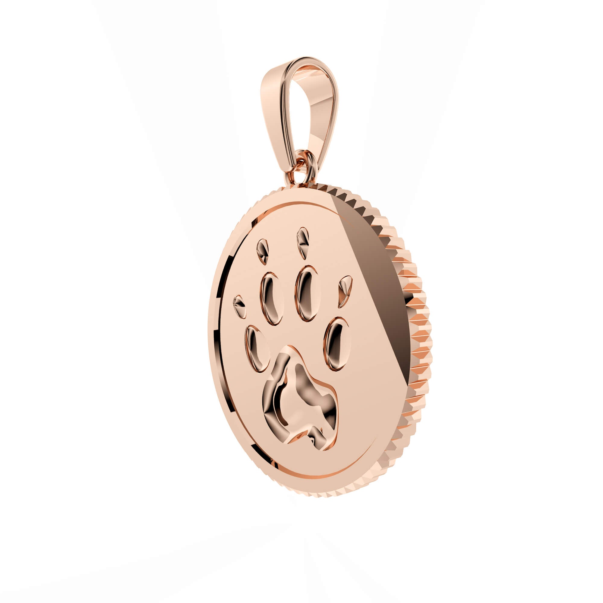 DOG, CAT, PET JEWELRY PENDANT MADE OF ROSE GOLD CUSTOM MADE BY KINGS