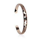 Bracelet For Women Gold 18 Karat 6mm Snake Skin Texture Kings Rose Gold Cuff Bracelet