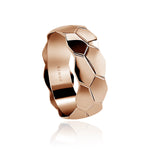 Men's Wedding Rings 18 Karat Snake Skin Textured Rose Gold Ring with Comfort Fit