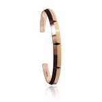 Designer Jewelry For Men matte finish rose gold cuff bracelet with black ruthenium coating logo of kings