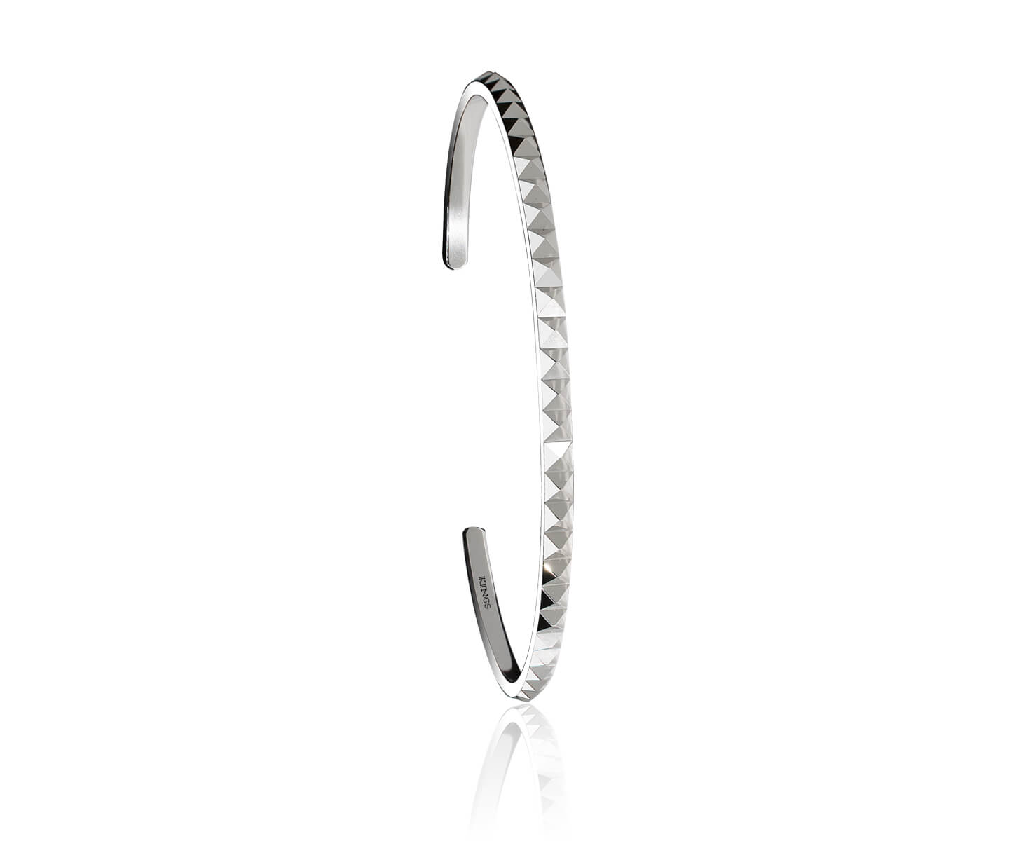 Silver Women's Cuff Bracelet Elegant slim sterling silver faceted cuff bracelet