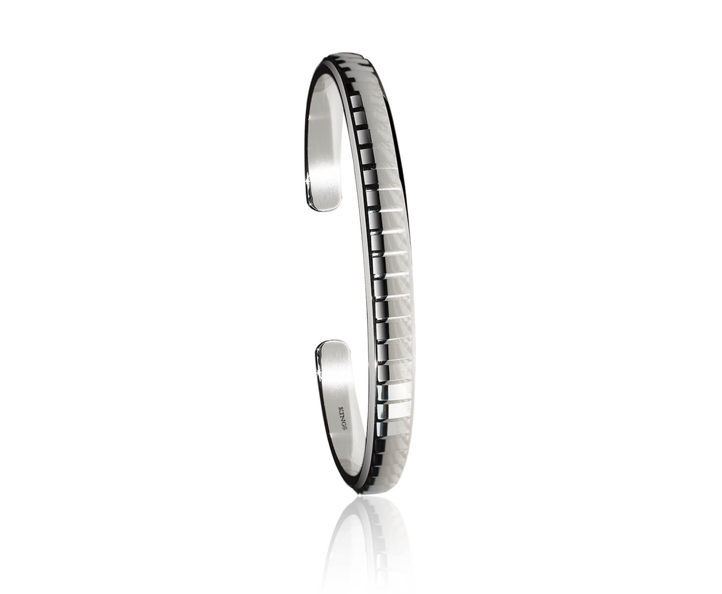 Sterling Silver Mens Bracelet waves pattern sterling silver cuff bracelet