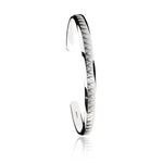 Unisex Silver Cuff Bracelet zig zag texture sterling silver cuff bracelet