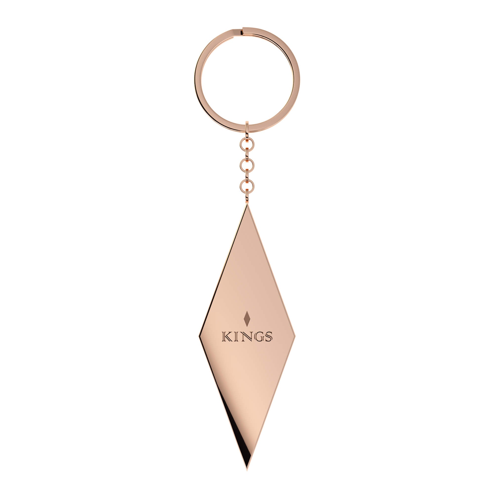kings luxury keychain made with rose,yellow and white gold